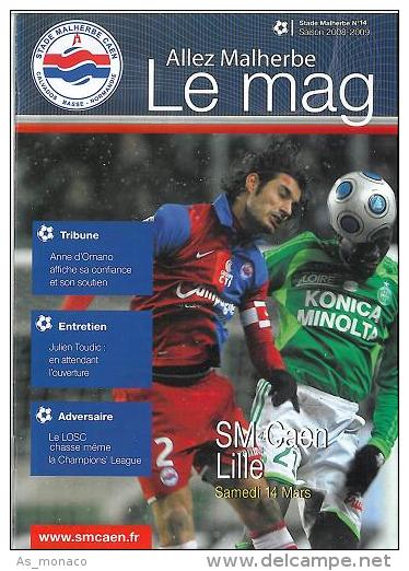 Programme Football : 2008/9 Caen â€“ LOSC Lille - Libros