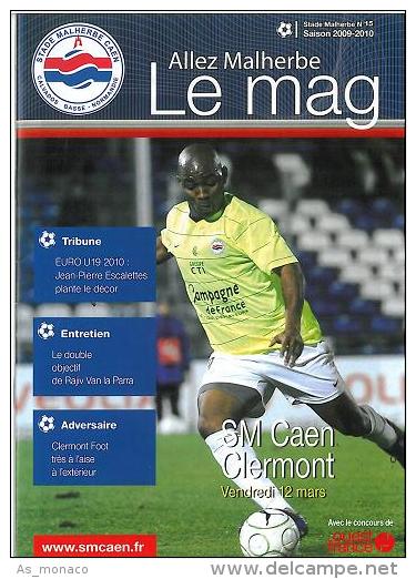 Programme Football : 2009/0 Caen â€“ Clermont Ferrand - Boeken