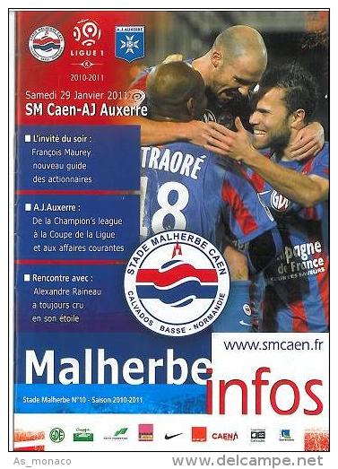 Programme Football : 2010/1 Caen â€“ Auxerre - Bücher