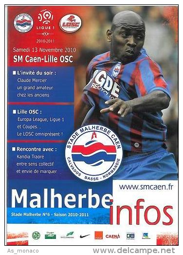 Programme Football : 2010/1 Caen â€“ Lille LOSC - Boeken