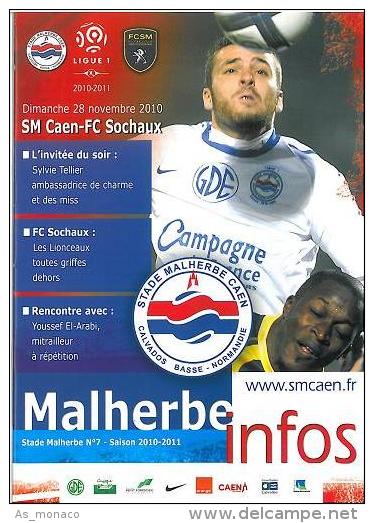 Programme Football : 2010/1 Caen â€“ Sochaux - Boeken