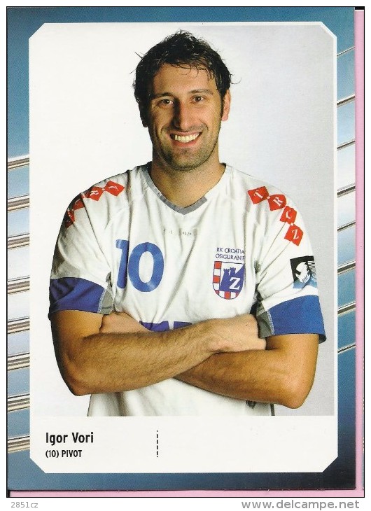 Handball - Igor Vori (10) , RK Croatia Osiguranje Zagreb, Croatia, Commemorative Card - Handbal