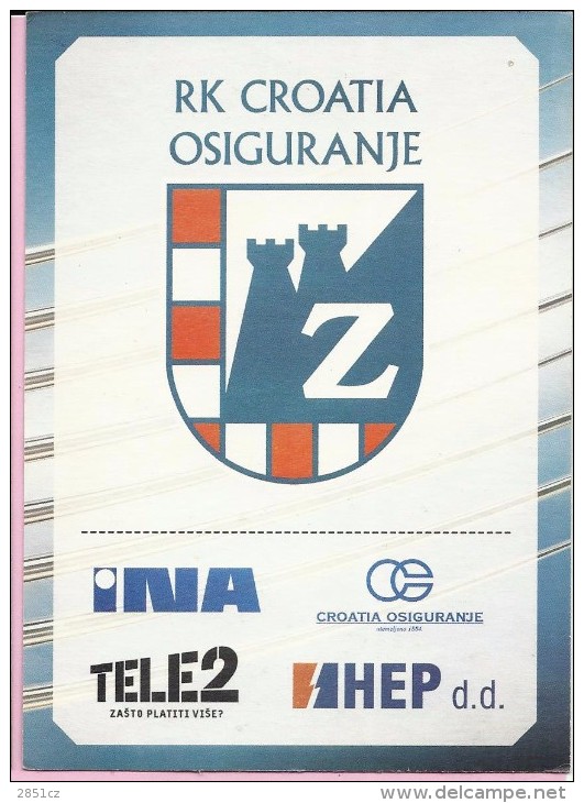 Handball - Igor Vori (10) , RK Croatia Osiguranje Zagreb, Croatia, Commemorative Card - Handbal