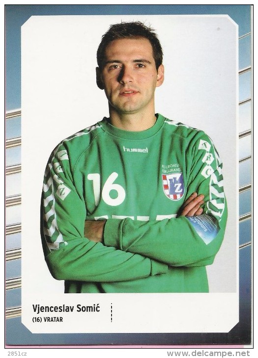 Handball - Vjenceslav Somi&#263; (16) , RK Croatia Osiguranje Zagreb, Croatia, Commemorative Card - Handball