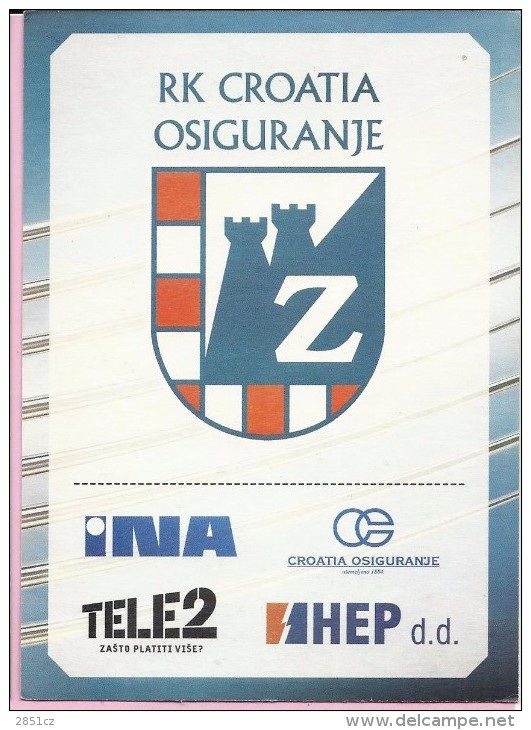Handball - Ljubo Vuki&#263; (23) , RK Croatia Osiguranje Zagreb, Croatia, Commemorative Card - Handball