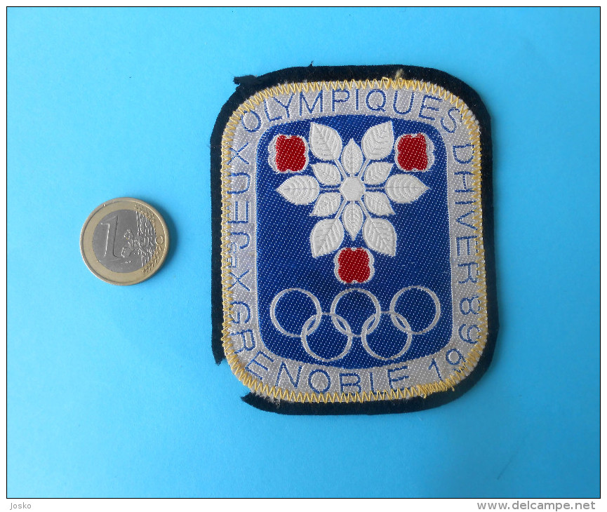 WINTER OLYMPIC GAMES 1968. GRENOBLE - Original Vintage Olympics Patch ** JEUX OLYMPIQUES D´HIVER 1968. GRENOBLE Ecusson - Other & Unclassified