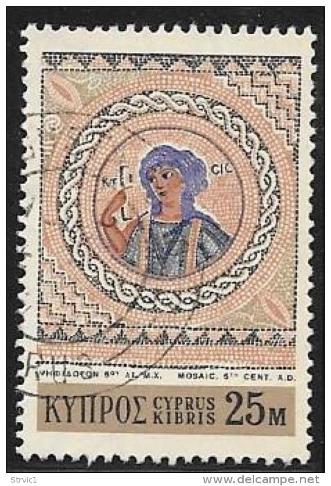 Cyprus, Scott # 356 Used Mozaic Head, 1971 - Oblitérés