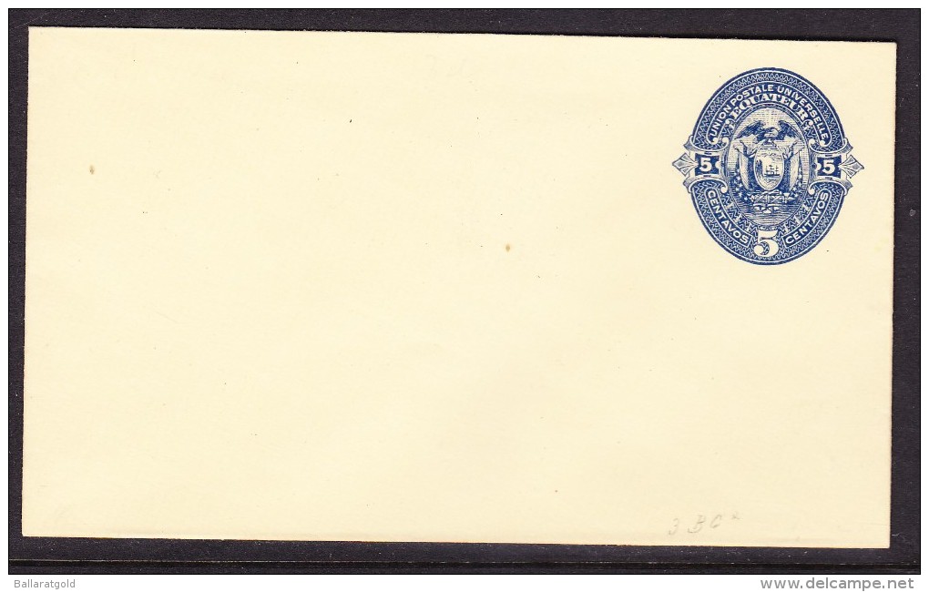 Ecuador 1880 - 5c Blue On Cream Envelope Pre Paid - Unaddressed - Equateur