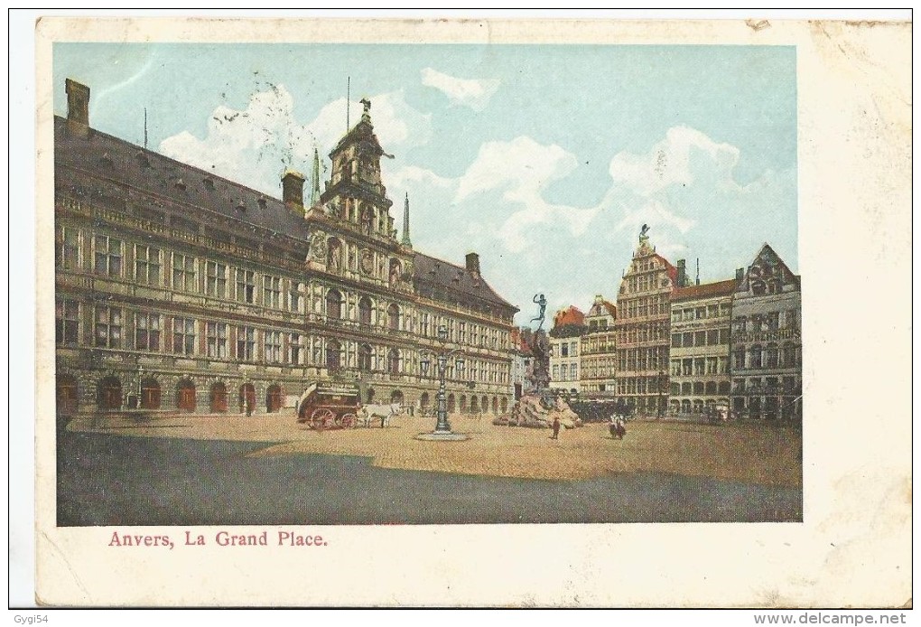 Anvers La Grande Place    CPA 1904 - Antwerpen