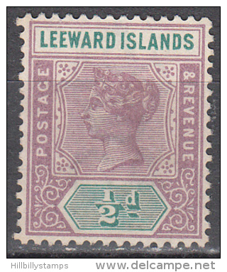 Leeward Isl.    Scott No. 1    Used     Year  1890 - Leeward  Islands