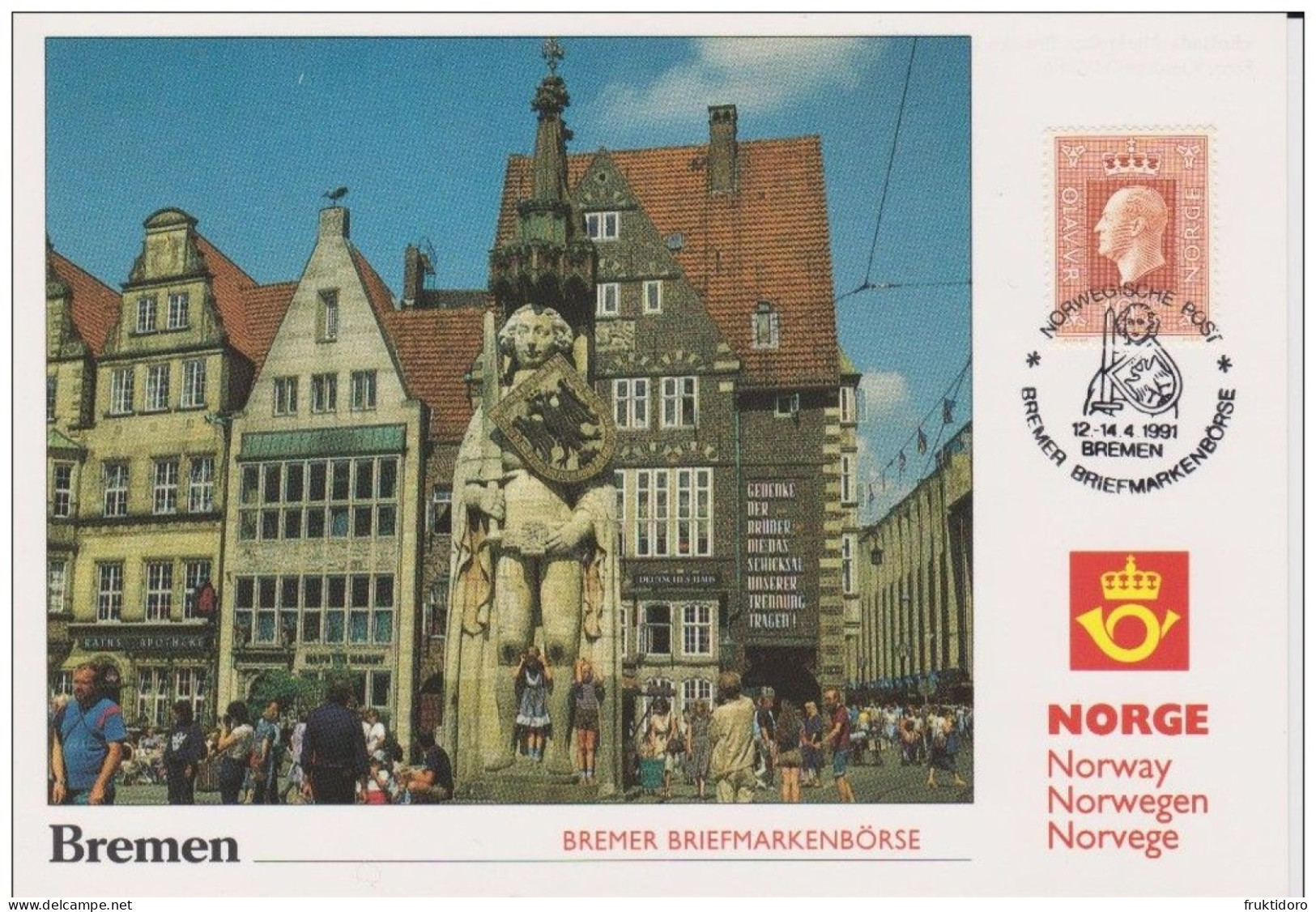 Norway Exhibition Cards 1991 Spring Stampex 1991 (London) - Philatelia (Cologne) Mi 592 King Olav V - Collections