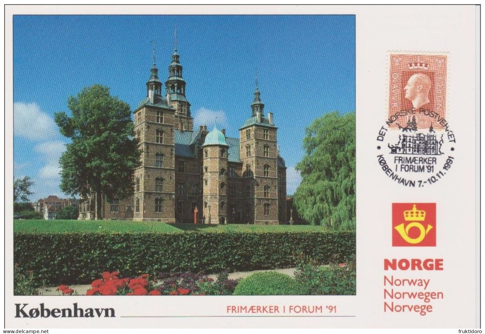 Norway Exhibition Cards 1991 Spring Stampex 1991 (London) - Philatelia (Cologne) Mi 592 King Olav V