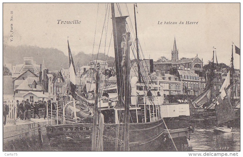 Trouville 14 - Bateaux Voilier Port - Chalutier Le Rapide - Trouville