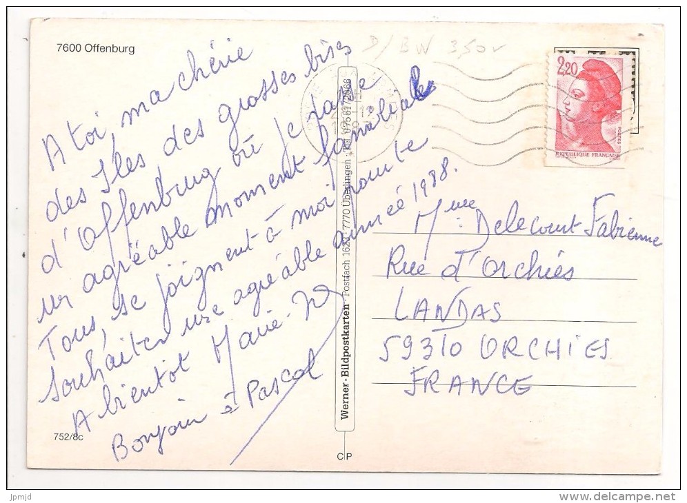 Offenburg - Bonne Et Heureuse Année - Ed. Werner Bildpostkarten Nr 752/8c - 1987 - Offenburg