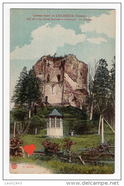 26104-LE-80-Château Féodal De LUCHEUX-Bâti En 1120,classé Monument Historique-Le Donjon - Lucheux