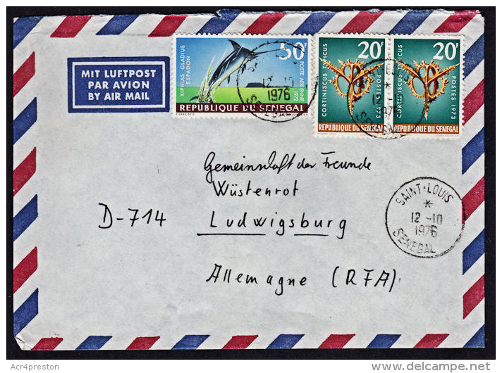 A5487 SENEGAL 1976, Cover From Saint Louis To Germany - Senegal (1960-...)