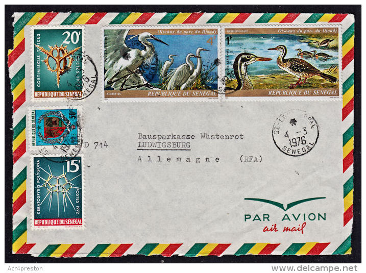 A5489 SENEGAL 1976, Cover From Saint Louis To Germany (front Cover Only) - Senegal (1960-...)