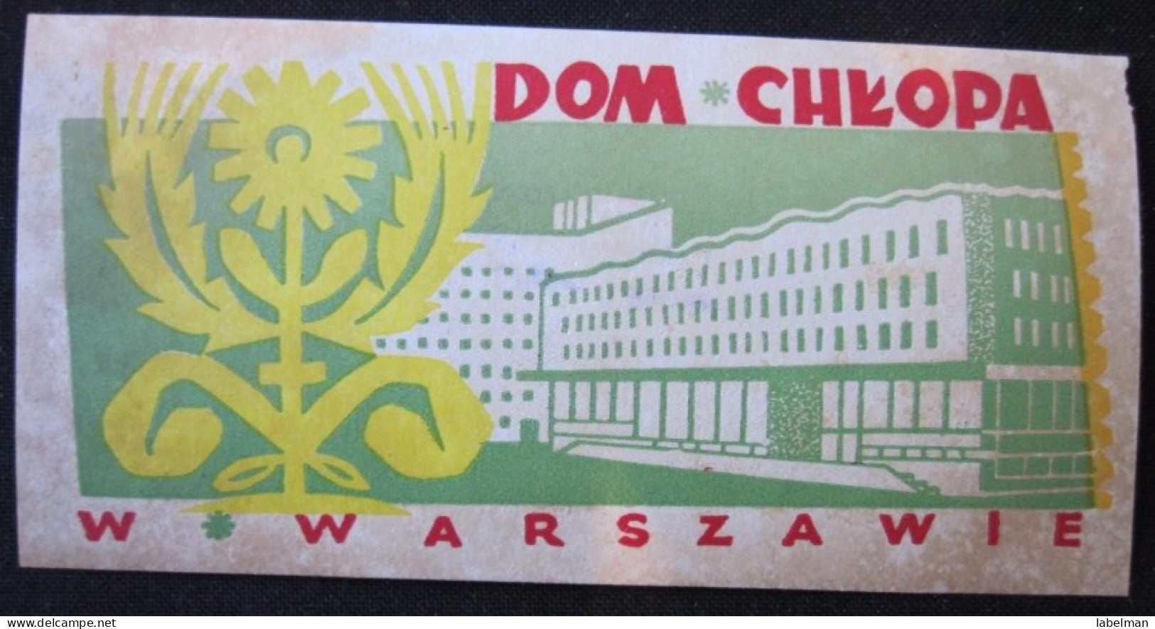 HOTEL ORBIS PENSION MISC INN SPA WARZAWIE DOM CHTOPA POLSKA POLAND TAG LUGGAGE LABEL ETIQUETTE AUFKLEBER DECAL STICKER - Other & Unclassified