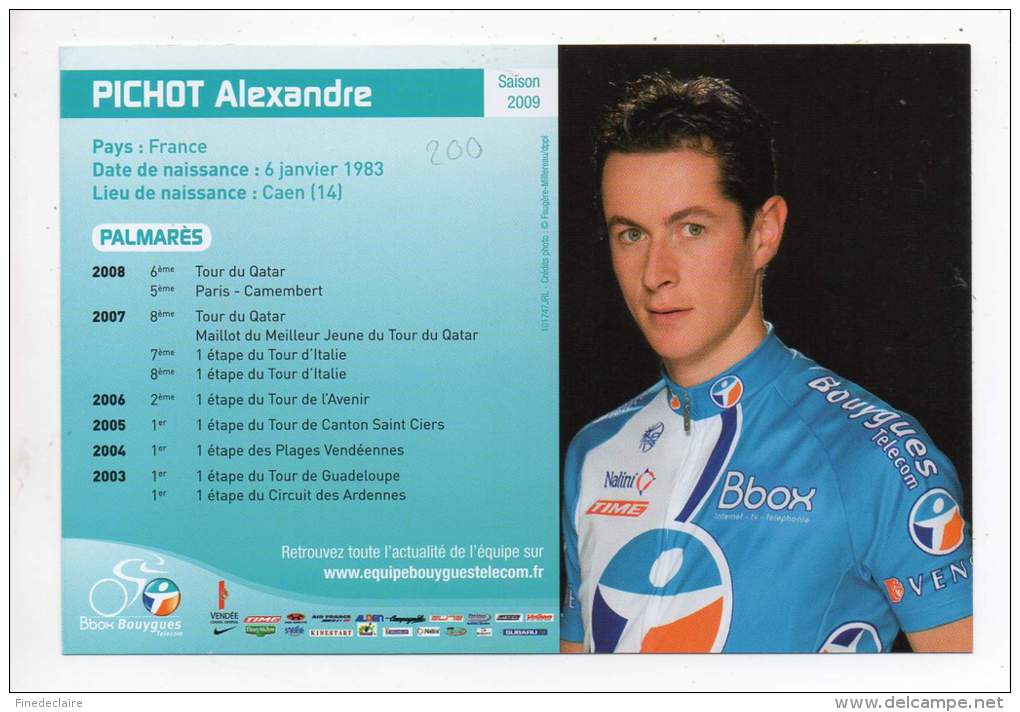 Bouygues Télécom - Saison 2009 - Pichot Alexandre - Cyclisme