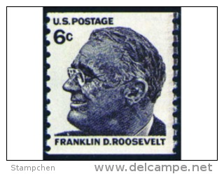 1968 USA Franklin D. Roosevelt Coil Stamp Sc#1305? Famous President Post - Roulettes