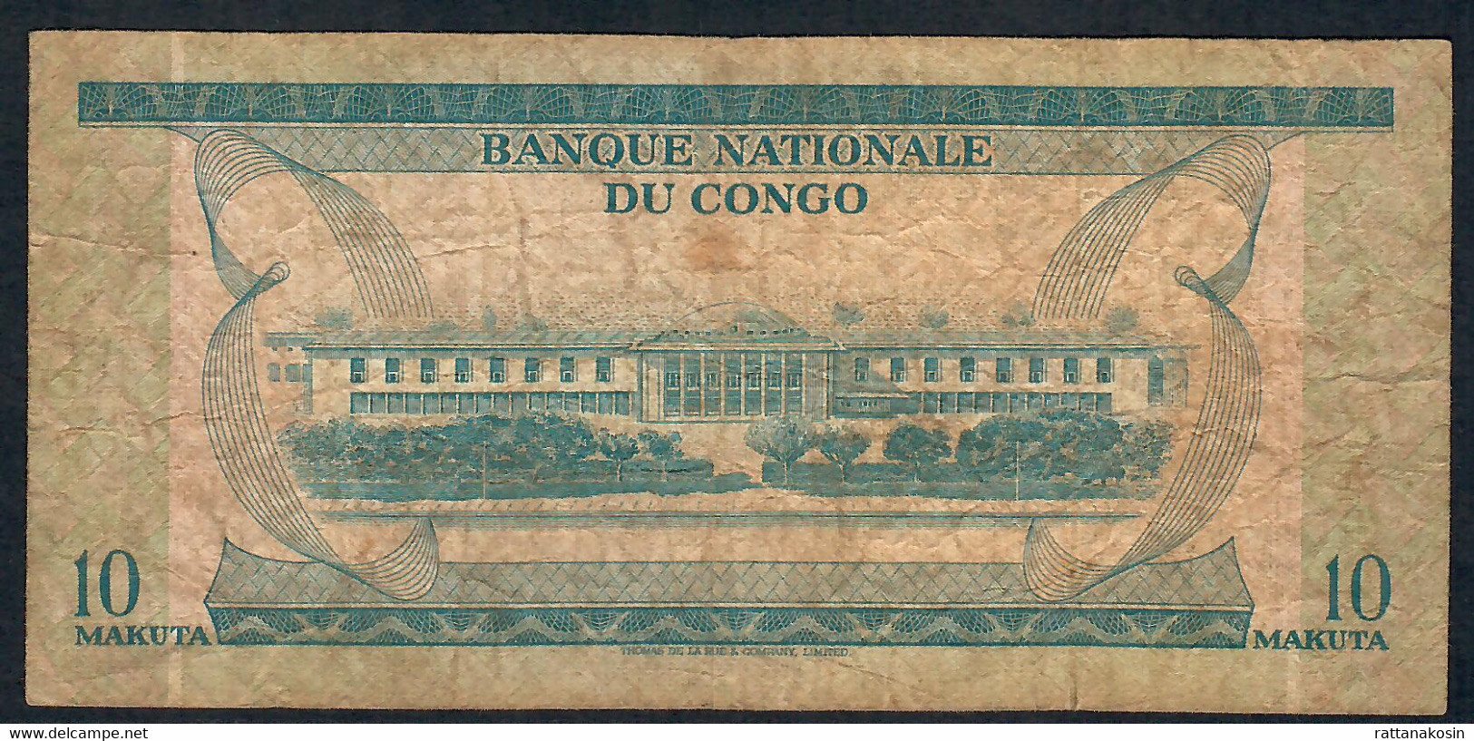 CONGO  P9a  10  MAKUTA    1967   DOUBLE LETTER PREFIX  VF NO P.h. - Republic Of Congo (Congo-Brazzaville)