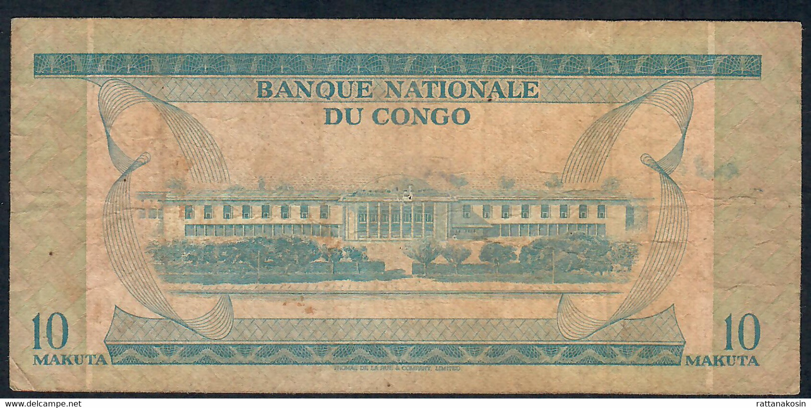 CONGO  P9a  10  MAKUTA    1967    VF Prefix Single Letter - République Du Congo (Congo-Brazzaville)