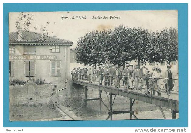 CPA 1039 - Sortie Des Usines - Café-Restaurant L-MASSON à OULLINS 69 - Oullins