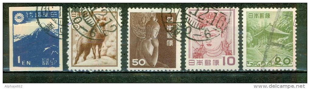 Mont Fuji - Chèvre Sauvage - JAPON - Temple De Cuguji - Déesse Kannon, Temple De Chysongi - 953-969-992-1091-1092 - 1946 - Used Stamps