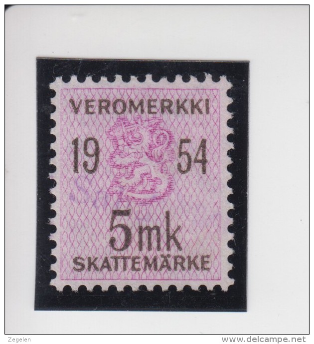 Finland: Fiskale Zegel/revenue Income Tax Cataloog Barefoot 43; Jaar 1954 - Revenue Stamps