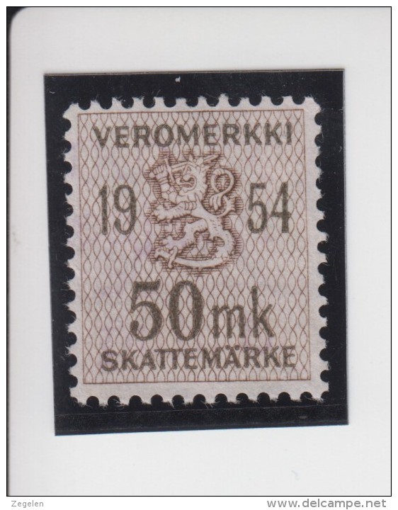 Finland: Fiskale Zegel/revenue Income Tax Cataloog Barefoot 46; Jaar 1954 - Revenue Stamps