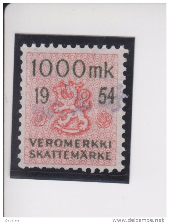 Finland: Fiskale Zegel/revenue Income Tax Cataloog Barefoot 51; Jaar 1954 - Revenue Stamps