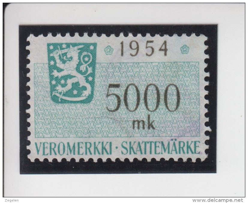 Finland: Fiskale Zegel/revenue Income Tax Cataloog Barefoot 53; Jaar 1954 - Revenue Stamps