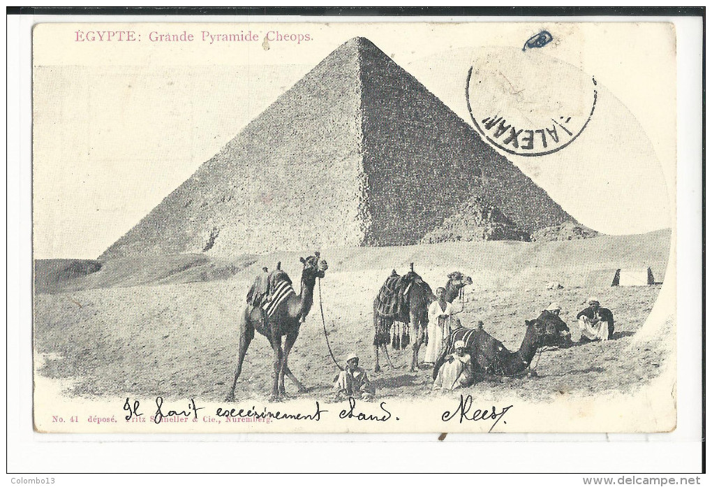 EGYPTE GRANDE PYRAMIDE CHEOPS EDITEUR FRITZ SCHNELLER ET CIE - Piramiden