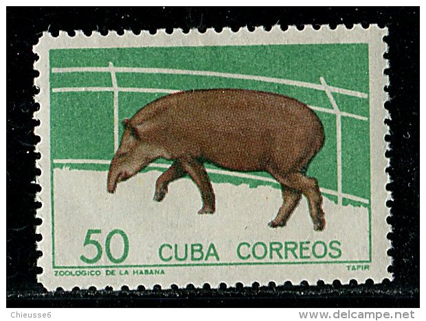 (cl. 3 - P39 ) Cuba ** N° 780B (ref. Michel Au Dos) - Tapir - - Unused Stamps