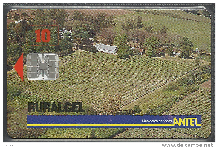 Uruguay, Antel, Ruracel, Aerial Landscape, Red  Phone,  1998. - Uruguay