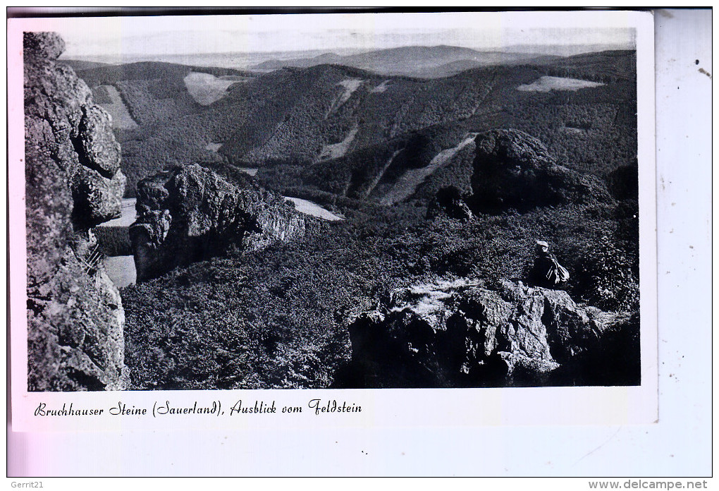 5787 OLSBERG - BRUCHHAUSEN, Bruchhauser Steine, Ausblick V. Feldstein - Meschede