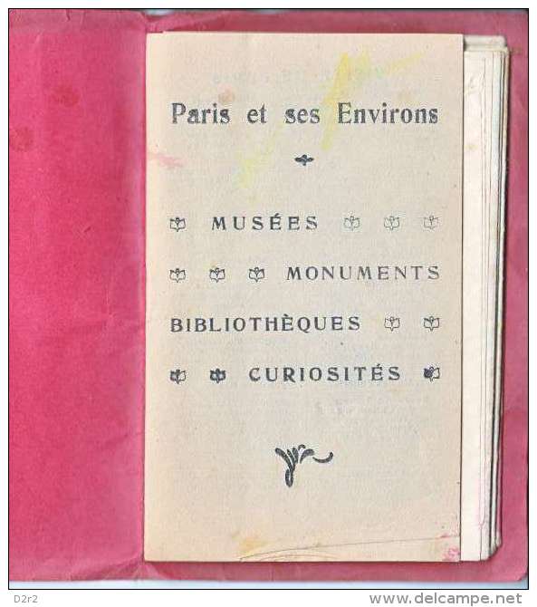 PARIS- CARTE AVEC LISTE DES MONUMENTS- METROPOLITAIN- TRES JOLIE - Dépliants Touristiques