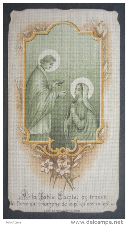 IMAGE PIEUSE BONAMY Pl 341 (chromo Vers 1900) LA COMMUNION DE LA SAINTE VIERGE / SANTINO - Images Religieuses