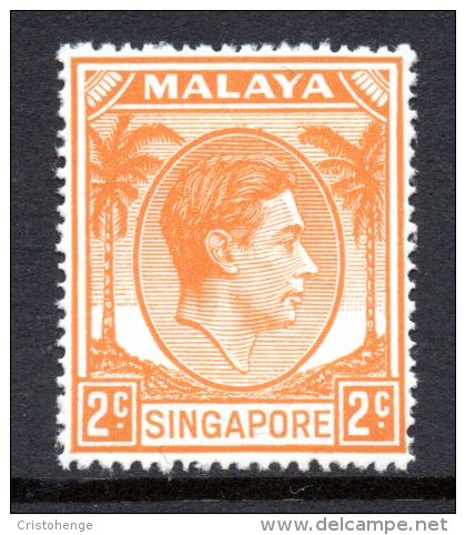 Singapore 1948-52 - KGVI - P.17½ X 18 - 2c Orange HM (SG 17) - Singapore (...-1959)