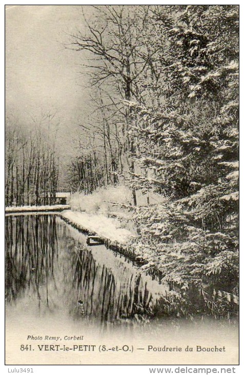 CPA - VERT-le-PETIT (91) - Paysage Hivernal Près De La Poudrerie Du Bouchet En 1922 - Vert-le-Petit