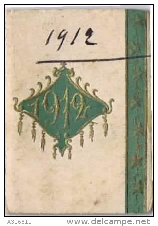 PETIT CALENDRIER DE 1912  Offert Par Les Grands Magasins Vannier A Poitiers - Petit Format : 1901-20