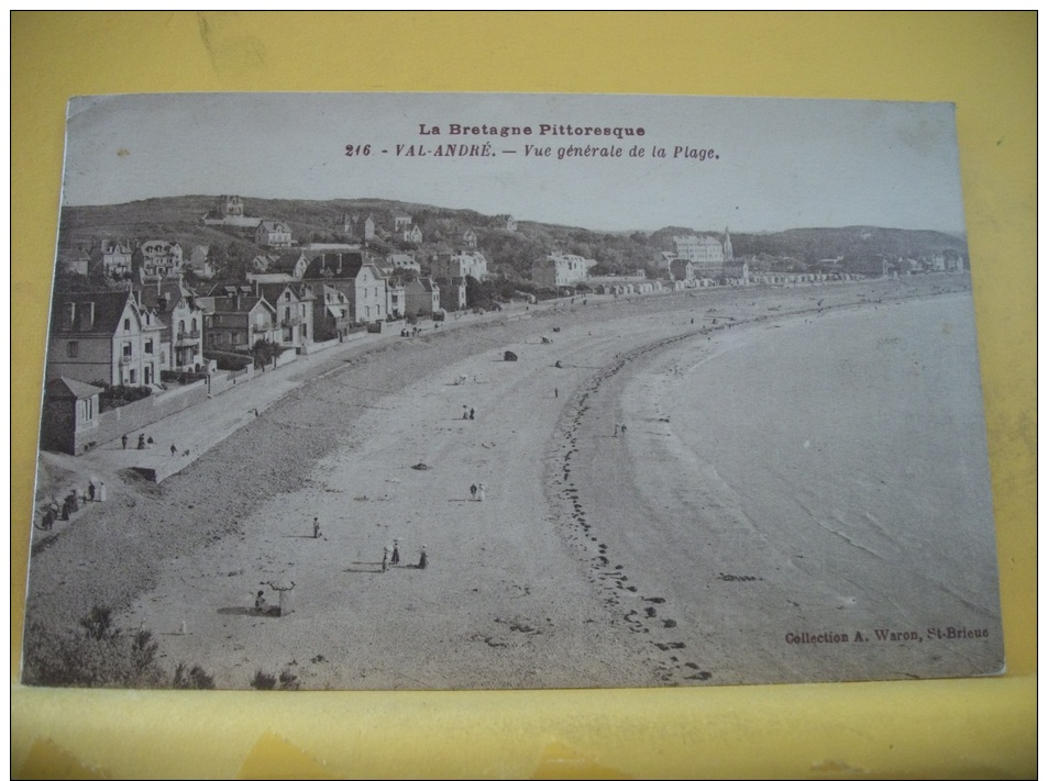 22 519 - VAL ANDRE - VUE GENERALE DE LA PLAGE - 1928 -  ANIMATION - Pléneuf-Val-André