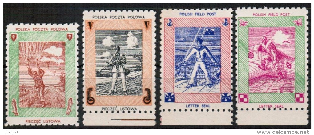 Poland 1943 Polish Field Post Perforated Rare As Complete Full Of Set  MNH **!!! - Viñetas De La Liberación