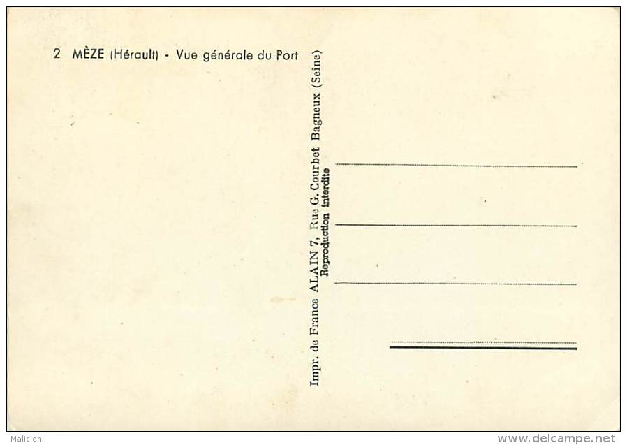 Gd Format Div -ref R459 - Herault - Meze - Vue Generale Du Port - - Mèze