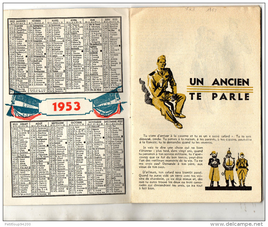 FASCICULE MINISTERE DE LA GUERRE Tu Es Soldat   CALENDRIERS 1953/1954 - Frankrijk