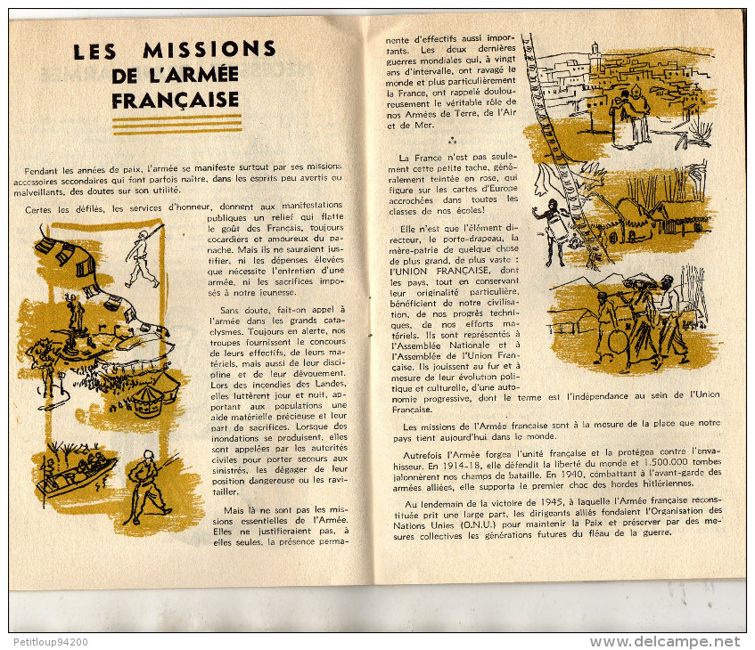 FASCICULE MINISTERE DE LA GUERRE Tu Es Soldat   CALENDRIERS 1953/1954 - Francia