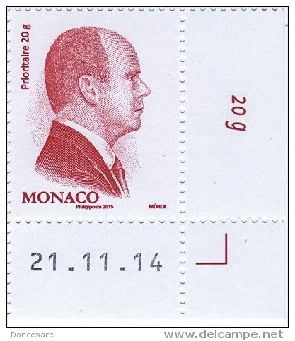 ** MONACO 2015 - N° 2952 - ROUGE DE S.A.S. LE PRINCE ALBERT II - NEUF ** / G4 - Neufs