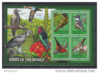 Grenadines Of Grenada 2011 MNH Birds Of World I 4v M/S Kingfisher Plover Weaver - Other & Unclassified