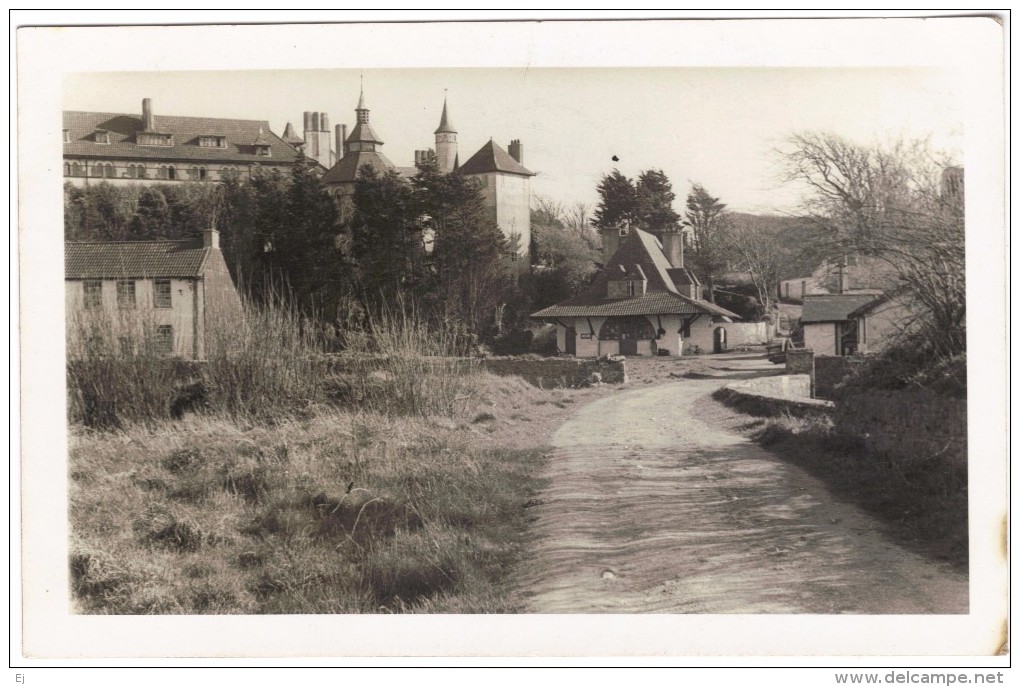 Caldey Island Black & White Real Photo Postcard Postmark Tenby 1953 - Pembrokeshire