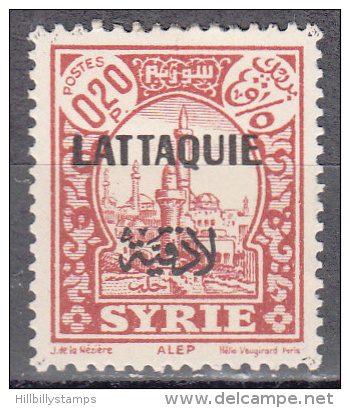 Latakia   Scott No. 4    Unused Hinged    Year  1931 - Neufs